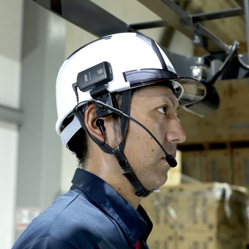 ヘルメット用イヤホンマイク（ガイドシステム用）