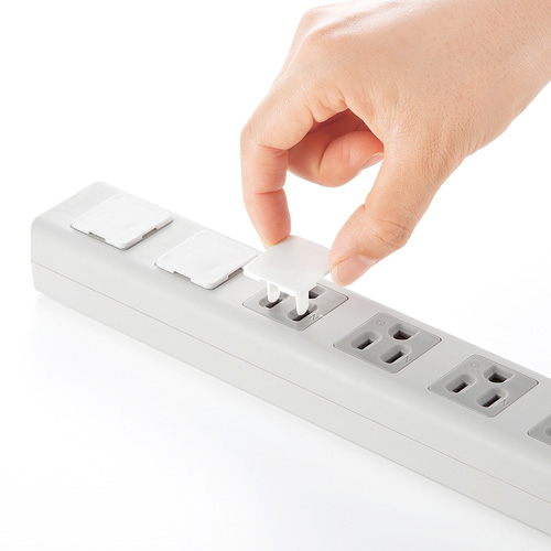 コンセント安全キャップ（3P用・5個入・ホワイト）