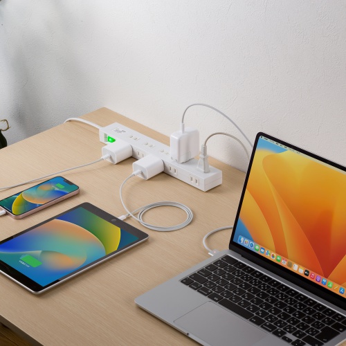 雷ガードタップ（10個口・2m・ホワイト）