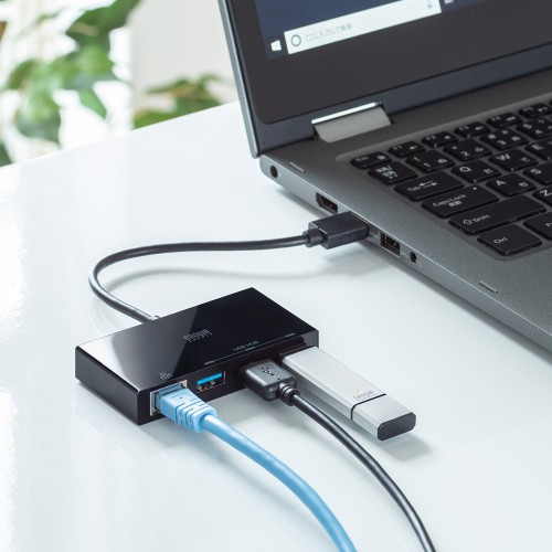 USB3.2 Gen1 ハブ付き ギガビットLANアダプタ