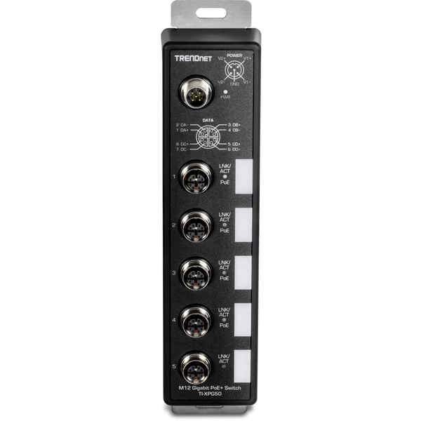 産業用 5ポート EN50155 M12 ギガビット PoE+ 鉄道スイッチ