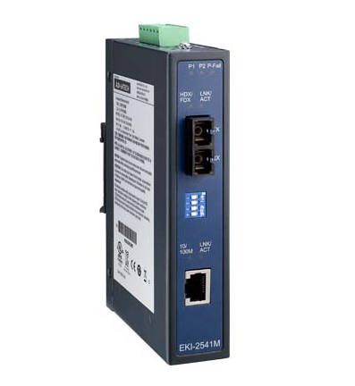 10/100TX to マルチモード SCタイプ 光ファイバ 産業用メディアコンバーター