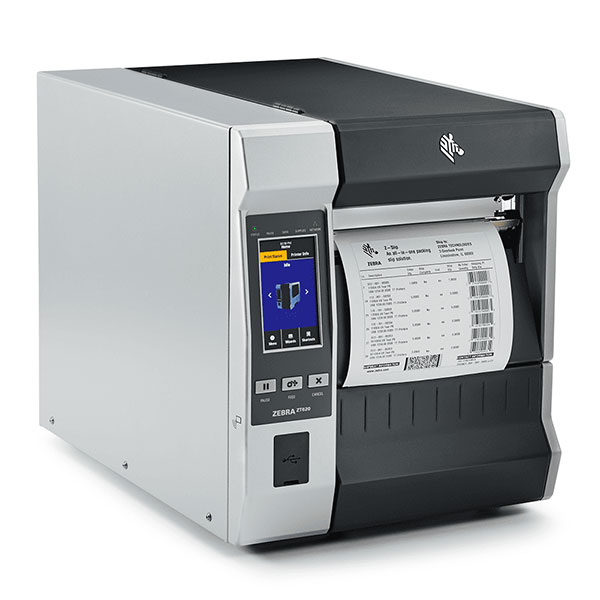 産業用プリンタ Zebra ZT620 熱転写式 300dpi 6インチ USB RS232C Ethernet Bluetooth USBHost オートカッター付き 剥離機能付き