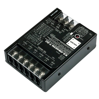RS232C⇔4線式RS485変換器（DC10～25V仕様）【両側端子台小型変換器】 端子台3P（M3ネジ）⇔端子台6P（M3ネジ）