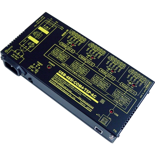 USB（VCOM）⇔4ポートRS485変換器（AC90-240V/USBバスパワー仕様）【絶縁タイプ】【1本のUSB接続で4ポートのRS485】USB⇔端子台5PX4
