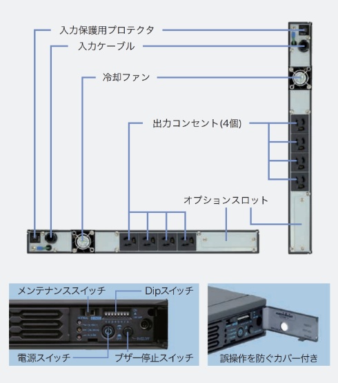 常時インバータ方式 UPS510SPH 無償保証延長サービス5年付
