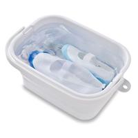 折りたためるつけ置き洗いバケツ　ホワイト