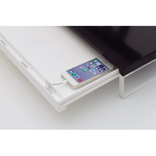 机上台　引出し付き　幅５９０ｍｍ　黒