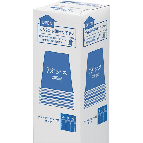 ディープクラウン柄カップ　７オンス１００個入