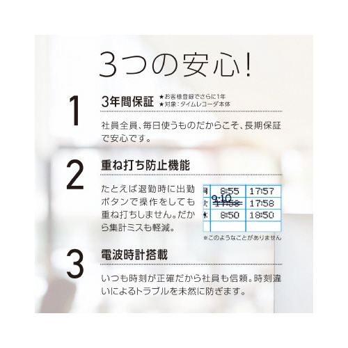 タイムレコーダ　ＥＲ－１１０ＳＵＷ　電波時計　白