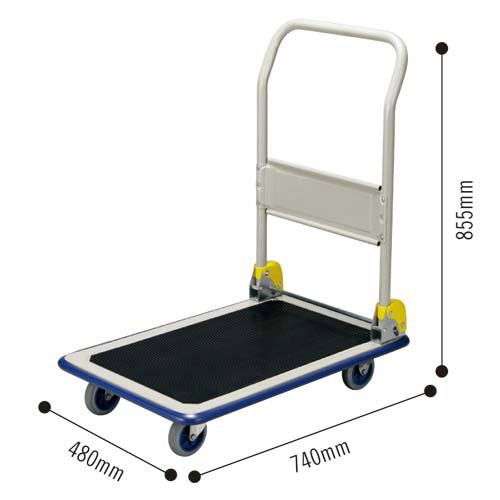 荷物がすべりにくいスチール台車