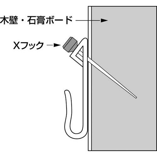 額縁用吊り鉄製Ｘフック金具　小　３個入