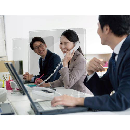 飛沫対策ガード　アクリルスタンド　縦横両用