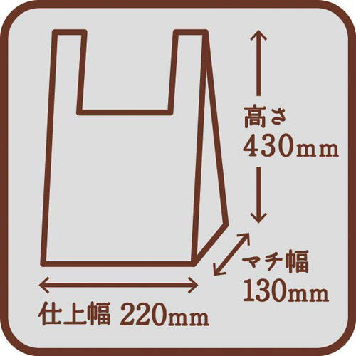 取り出し口が選べるレジ袋　半透明３５号　１００枚
