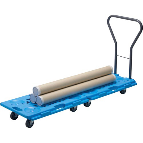 荷物の量でサイズチェンジ！連結静音樹脂台車×３