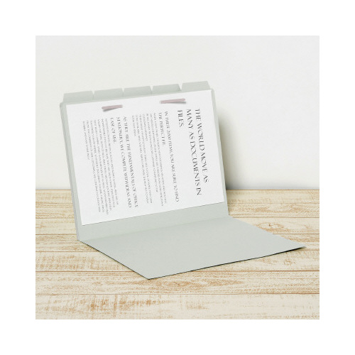 １／５カットフォルダーカラー　Ａ４　灰　５枚