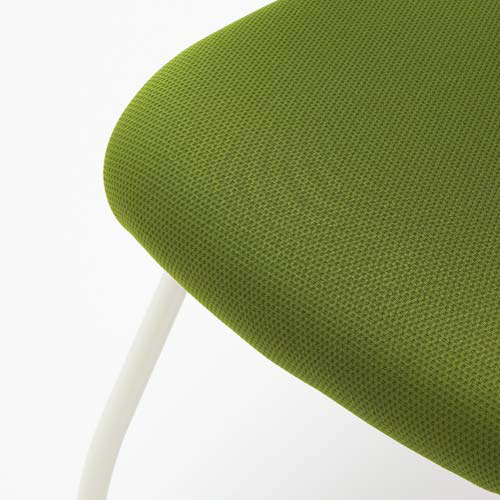 フランチェアクロスタイプ白脚背座グリーン２脚セット