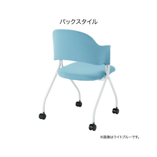 フランチェアクロスタイプ黒脚背座グリーン２脚セット