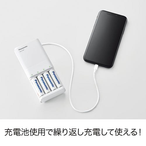 ＵＳＢ入出力付　電池式急速充電器　単品