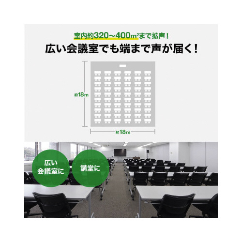 ワイヤレスマイク付き拡声器スピーカー