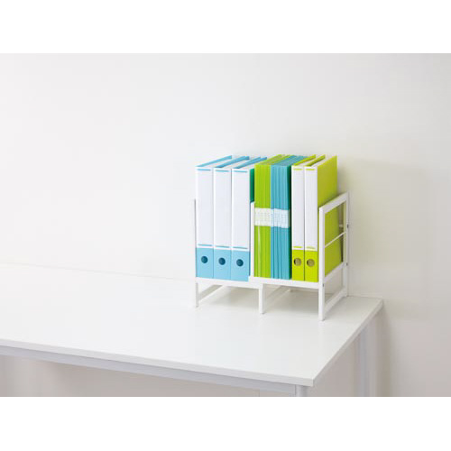 Ｋａｔａｚｕｋスライド本棚　幅２１５－３６０　白