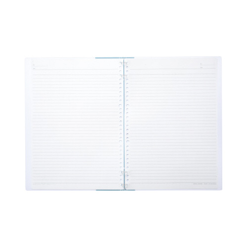 ノートのように使えるバインダー２Ｘ２リングＡ４水色