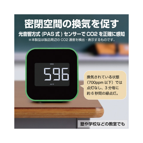 換気を促すＣＯ２モニタ－　光音響式　ＣＤ２０