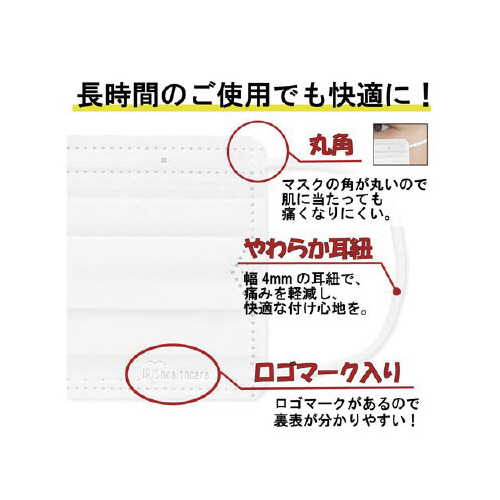 プリーツマスク　小さめ　４０枚入（個包装）×１０