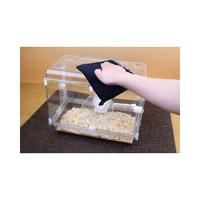 透明ケージお掃除クロス　ブラック