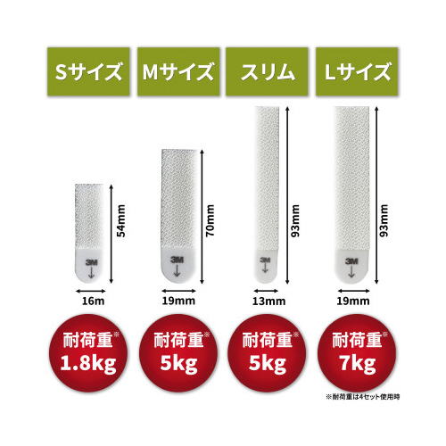 コマンドファスナーフレーム　Ｍサイズ　３パック