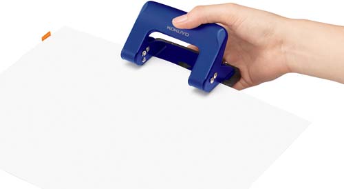 ２穴パンチ　ラクアケ　ハンディタイプ１７枚穿孔白