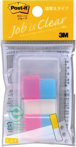 ポストイット　ジョーブ　ケース付ハーフ　ローズ＆青