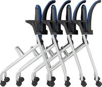 ミーティングチェア　ＭＣＮ－３　オレンジ　４脚