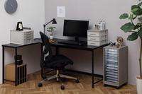 レターケース　浅型３段・深型１段　グレー４個