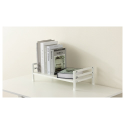 机上台　高さ調節付き　ホワイト