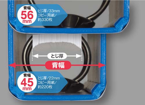 リングファイル貼り表紙　青Ａ４縦背幅５６ｍｍ４冊