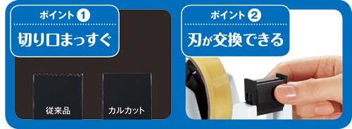 テープカッター＜カルカット＞黒×２