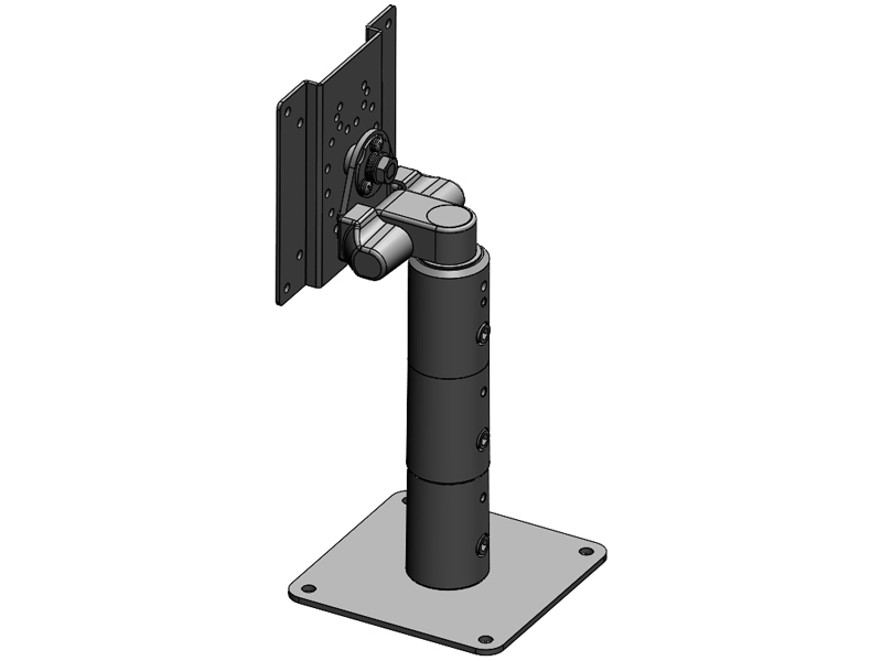 3Kg対応 垂直固定式ディスプレイアーム 本体ユニット（ブラック）