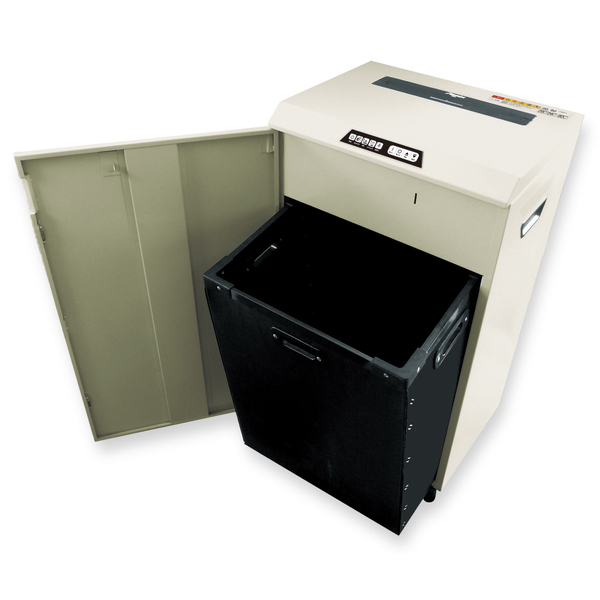 業務用クロスカットシュレッダー A3対応 金属ボディ採用 最大29枚細断(50Hz) ダスト容量90L 定格時間60分 細断寸法4×30mm W520×D385×H935mm