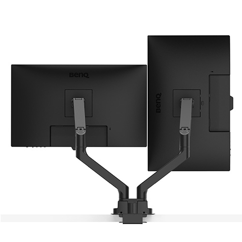 高耐荷重デュアルモニターアーム/VESA規格(100x100mm・75x75mm)対応/ブラック