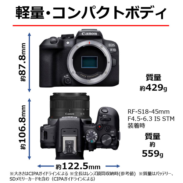 ミラーレスカメラ EOS R10・ボディー