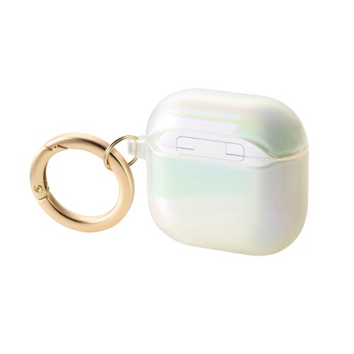 AirPods 第4世代/アクティブノイズキャンセリング搭載AirPods 第4世代/ソフトケース/&me/カラビナ付/クリアオーロラ