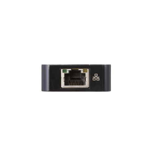 有線LANアダプタ/Giga対応/USB3.0/Type-A/USBハブ付/ブラック