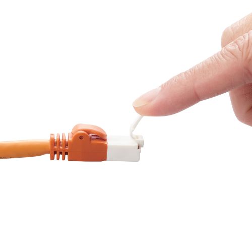 LANケーブル/CAT6A対応/EU RoHS指令準拠/爪折れ防止/簡易パッケージ仕様/1.0m/オレンジ