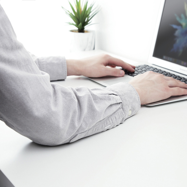 エルボーレスト/エルブ/扇形タイプ/チャコールブラック