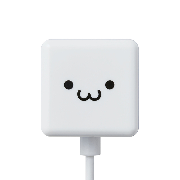 Lightning-AC充電器/1.0A出力/ケーブル一体/2.5m/ホワイトフェイス