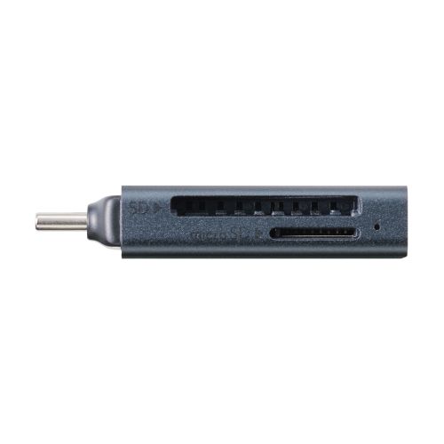 メモリリーダ/Type-Cコネクタ/直挿しタイプ/USB 5Gbps/SD+microSD用/ブラック