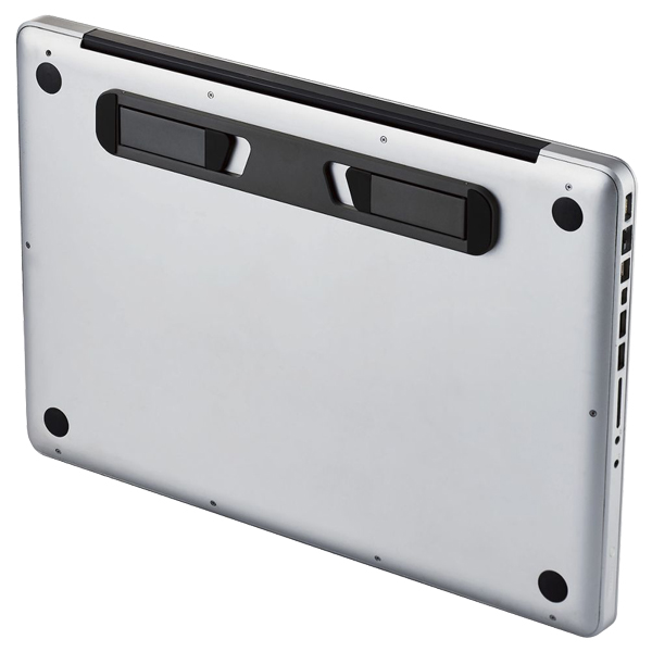 折りたたみノートPCスタンド/装着式/アルミ/スペースグレー