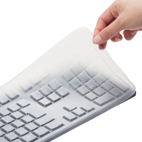 キーボードカバー/抗菌/防塵/DELL USBキーボード KB-212-B(日本語)対応/クリア