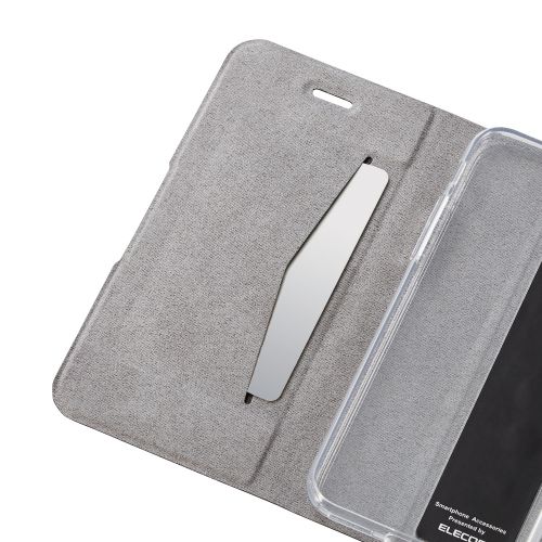 iPhone SE 第3世代/SE 第2世代/8/7用レザーケース/手帳型/UltraSlim/薄型/磁石付き/クリアケース/ネイビー